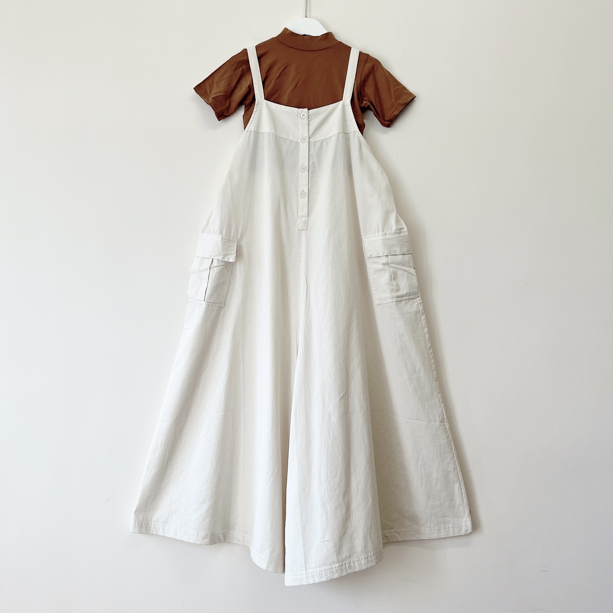 現貨 | 工裝吊帶連身裙褲 (兩色入)