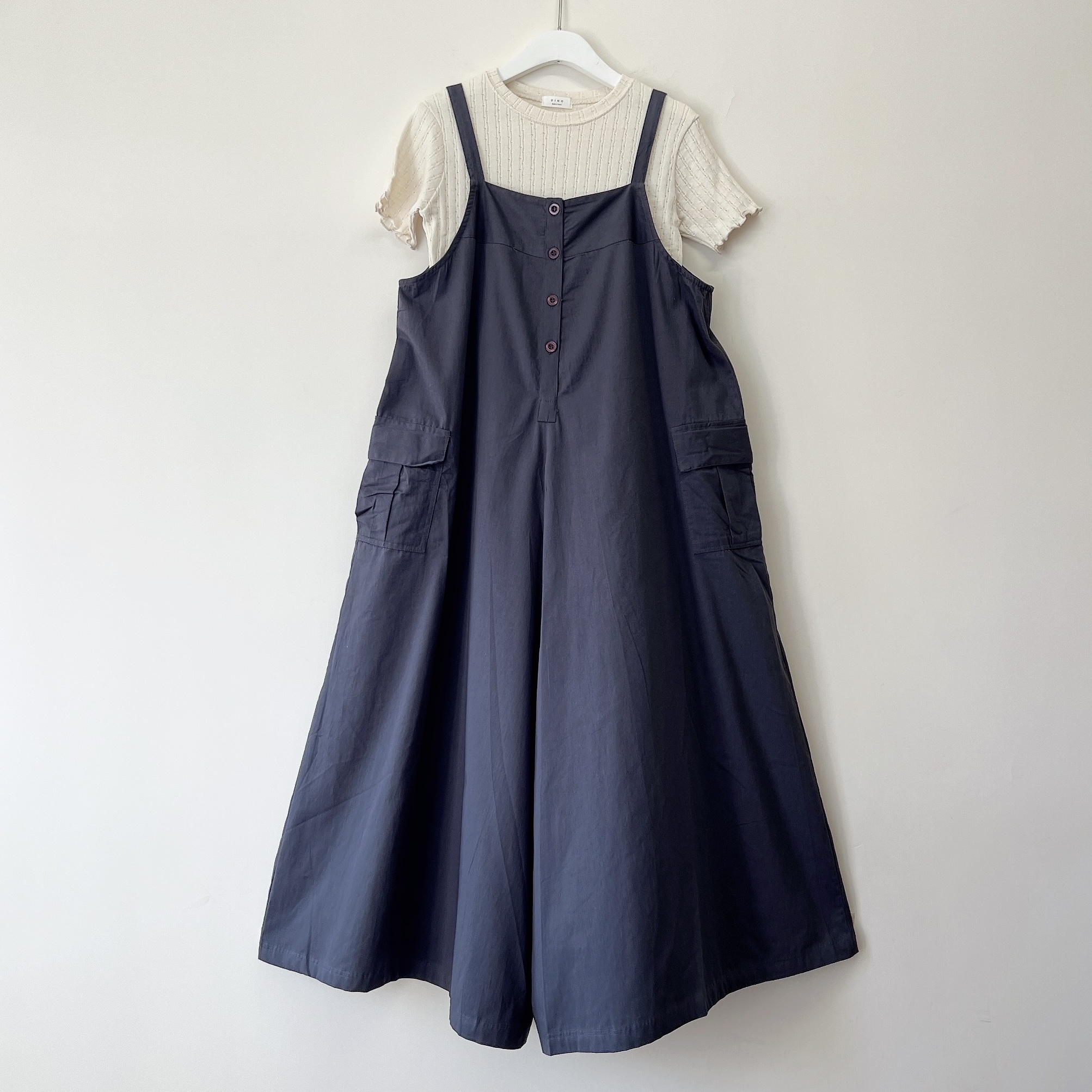 現貨 | 工裝吊帶連身裙褲 (兩色入)