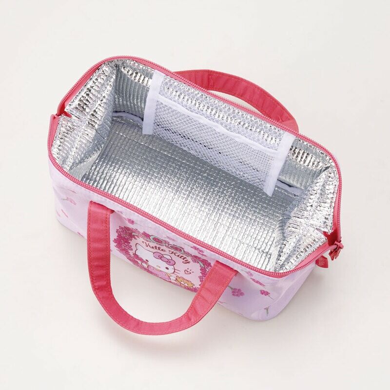 日本品牌 Skater Hello Kitty H16x22x12cm 保溫扣式午餐袋 -KGA1