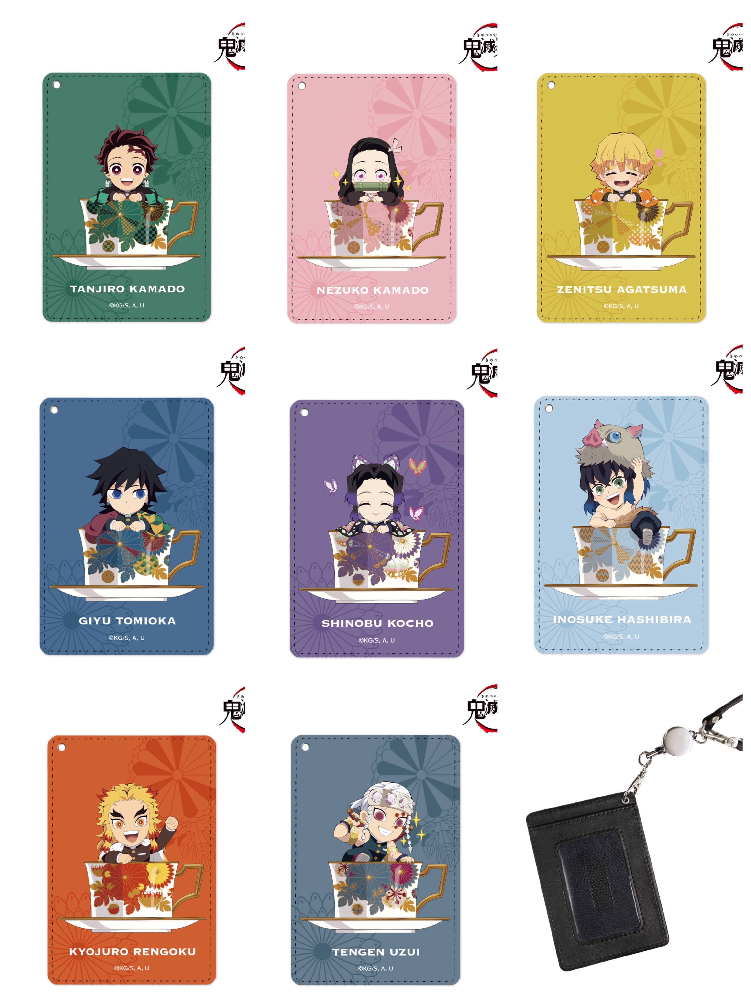 預預 2025/1月 アニメ「鬼滅の刃」 みにきゃら ティーカップver. 1ポケットパスケース