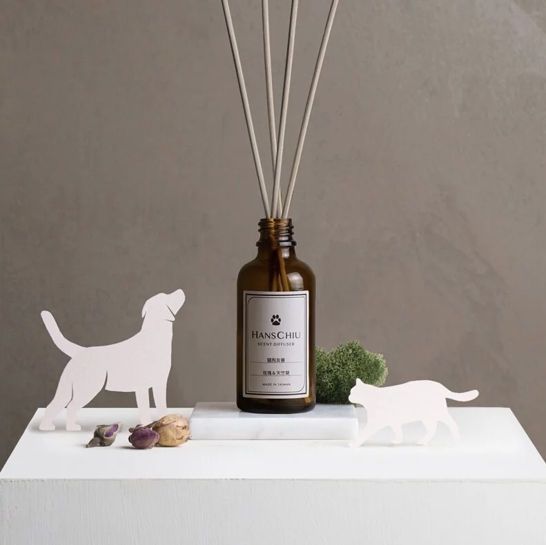 HANSCHIU 寵物友善居家擴香組 - 玫瑰＆天竺葵 (50ml）