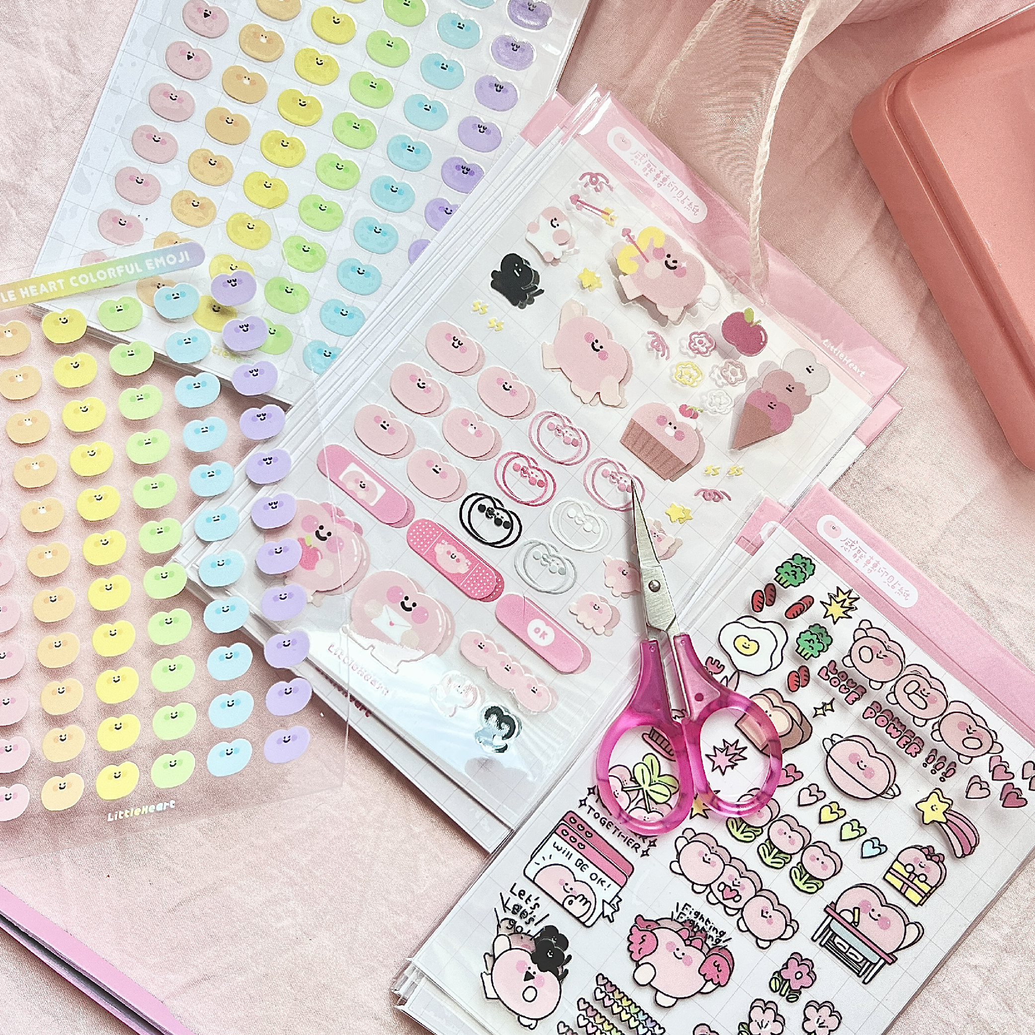 小心臟轉印貼紙