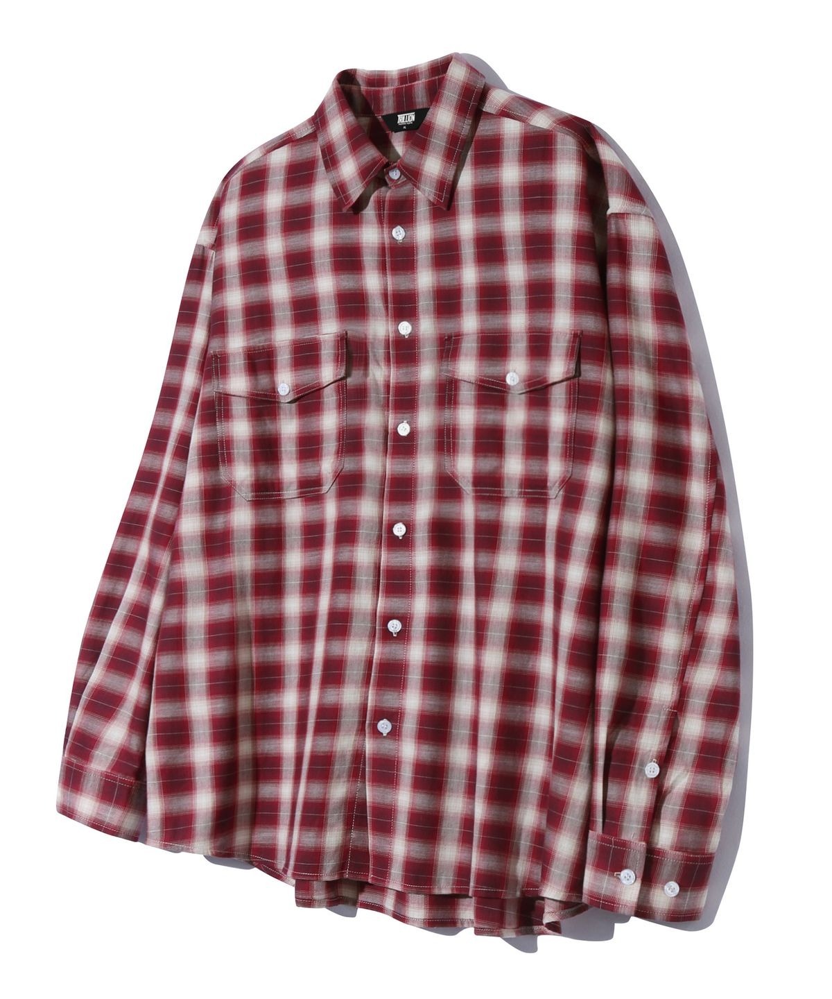 aespa カリナ 着用/TWO POCKET OMBRE PLAID CHECK SHIRTS TRILLION) KARINA同款！TWO POCKET OMBRE PLAID CHECK SHIRT