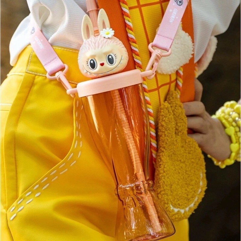 POP MART 泡泡瑪特 MOKOKO 大頭造型 吸管 水杯 -泡泡瑪特城市樂園