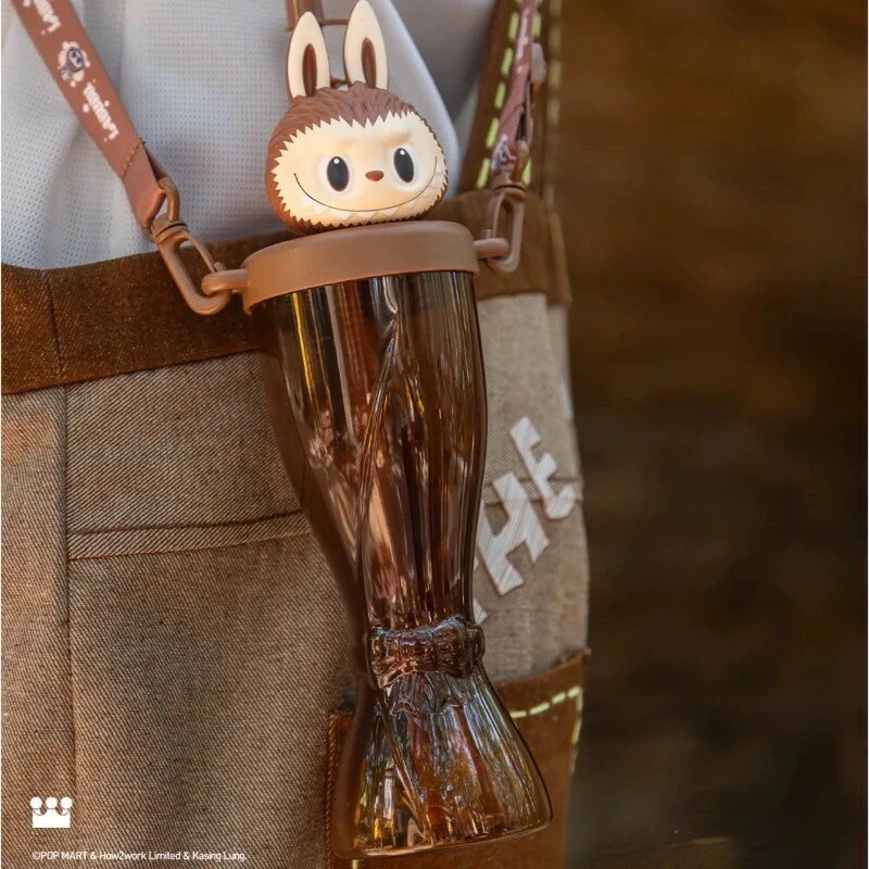 POP MART 泡泡瑪特 拉布布 LABUBU 大頭造型 吸管 水杯 -泡泡瑪特城市樂園