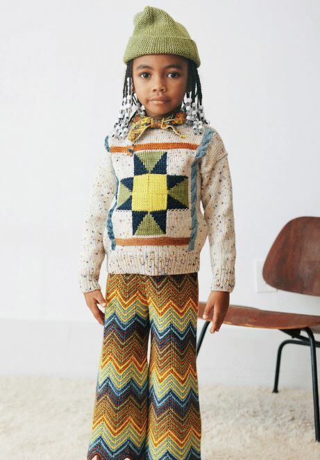 Misha & Puff 嵌花針織毛衣 Nova Quilt Pullover - Iris Confetti