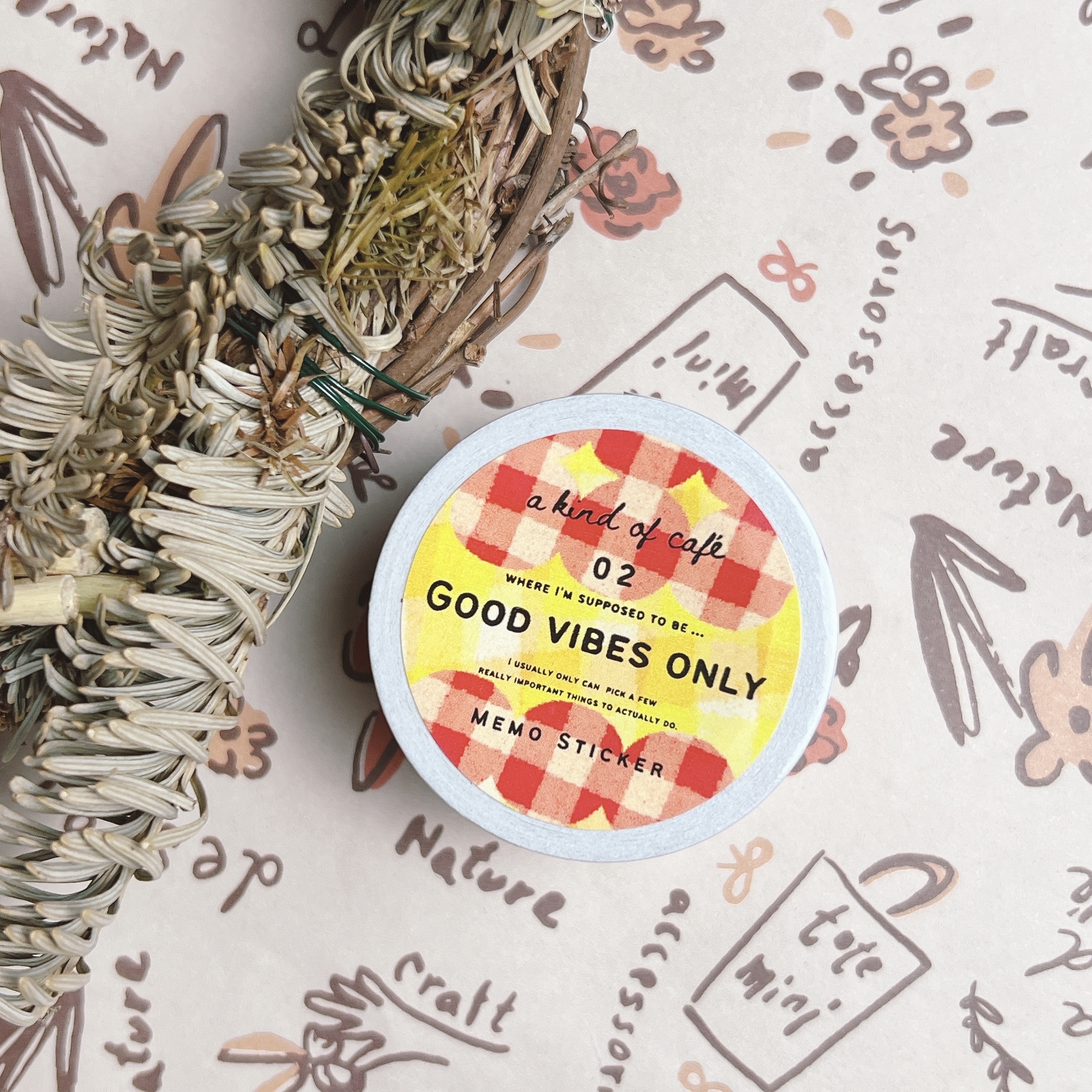 什物｜快樂自由格留言便條紙膠帶