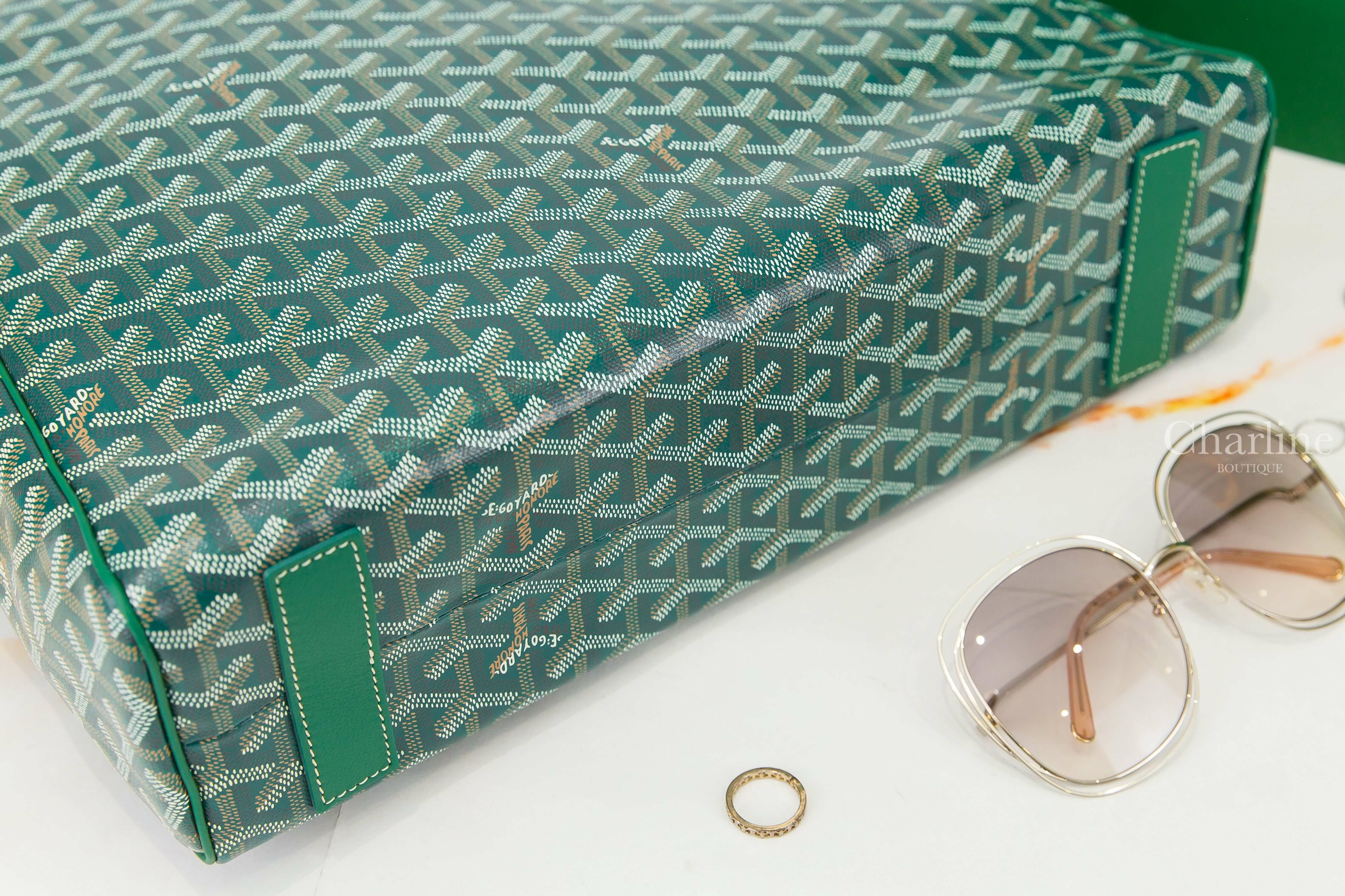 Goyard Voltaire Bag 綠色綠提把無拉鍊直立式手提托特包-Charline Boutique 精品代購