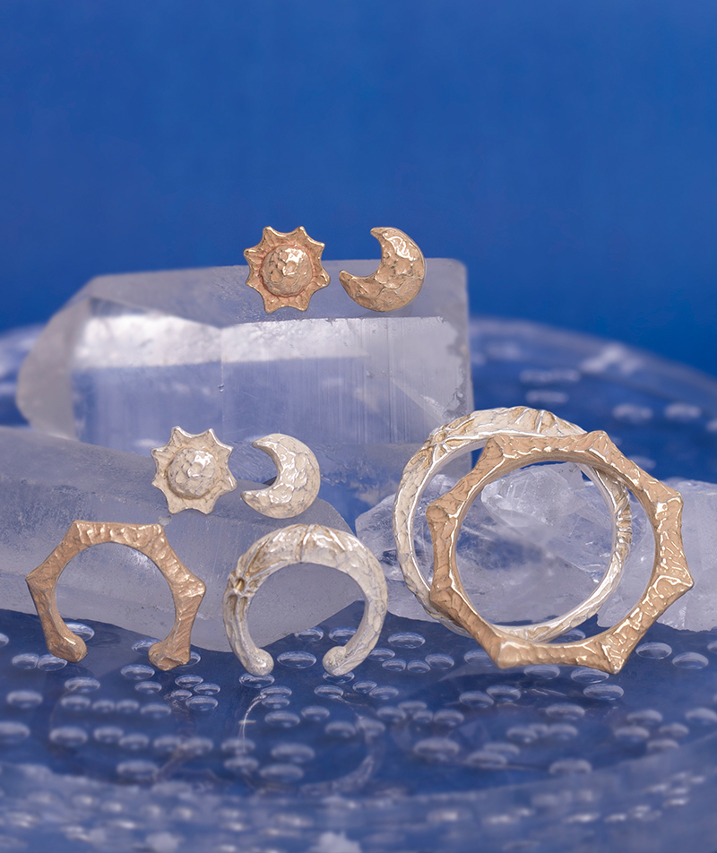 太陽與月亮耳環/耳骨夾/戒指