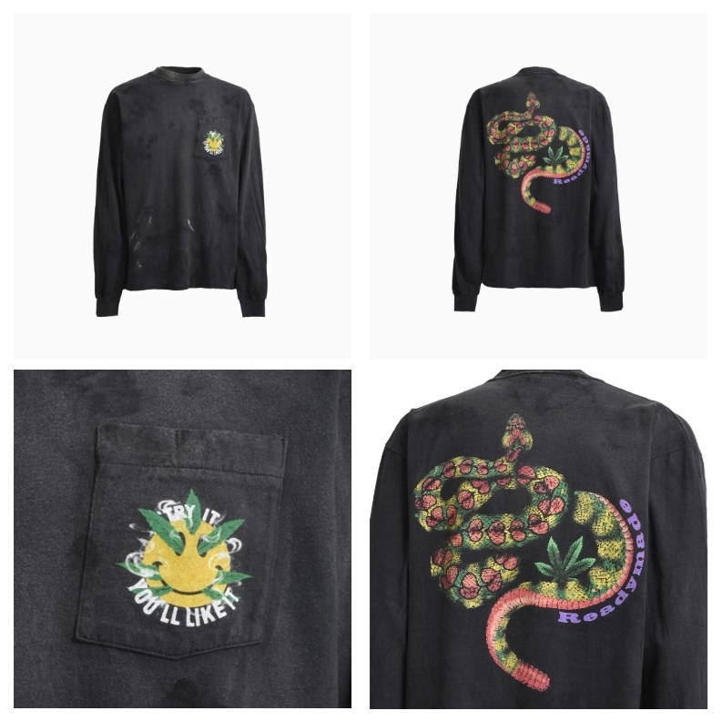 READYMADE 2024 A/W L/S T-SHIRT SNAKE BLACK - PRE ORDER ITEM (預訂中)