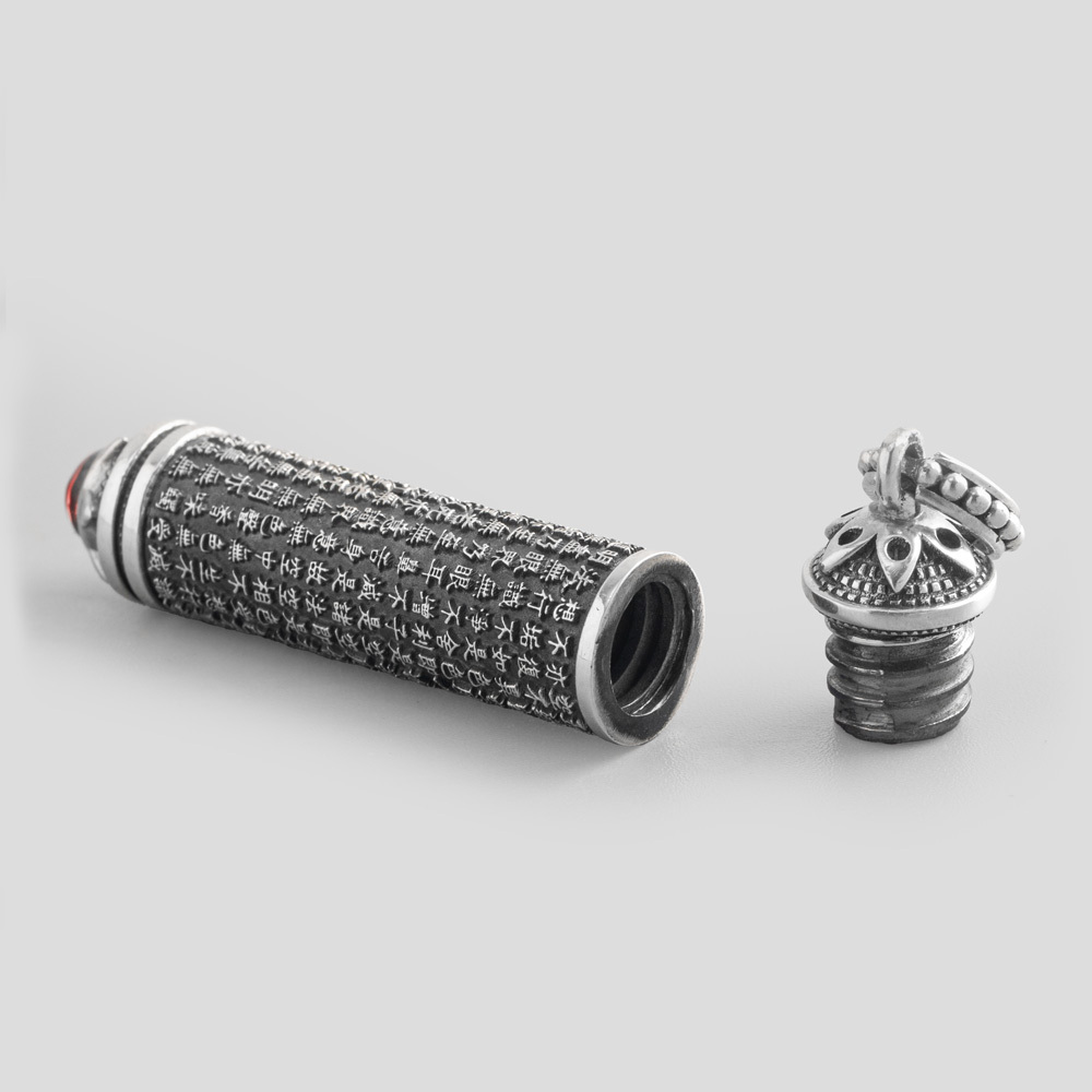 JK Silver.心經系列｜『般若波羅蜜多心經』╴心經寶瓶-純銀項鍊｜JK銀飾