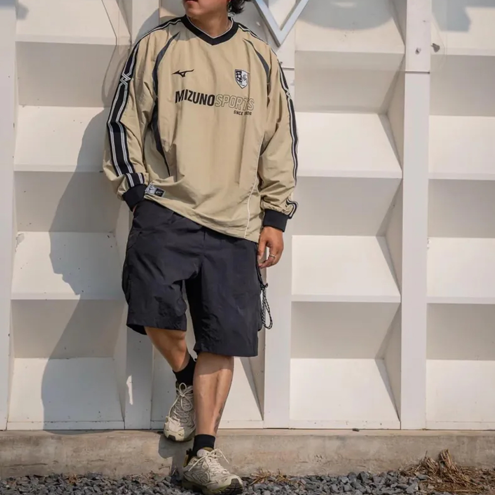 MIZUNO Essential Jersey 1906 blackcore 足球衣 長袖球衣 美式寬鬆 男女同款 K2CE46Y3
