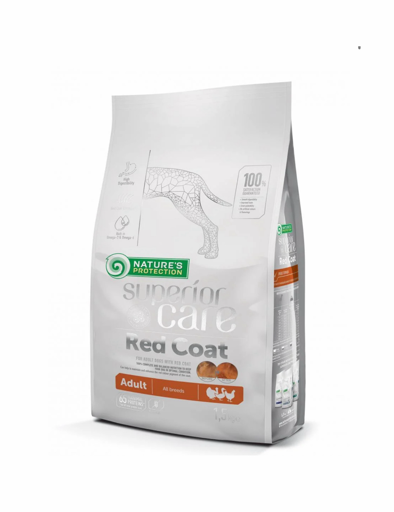 Nature's Protection 添色彩美毛 成犬配方 無穀物狗糧 1.5kg