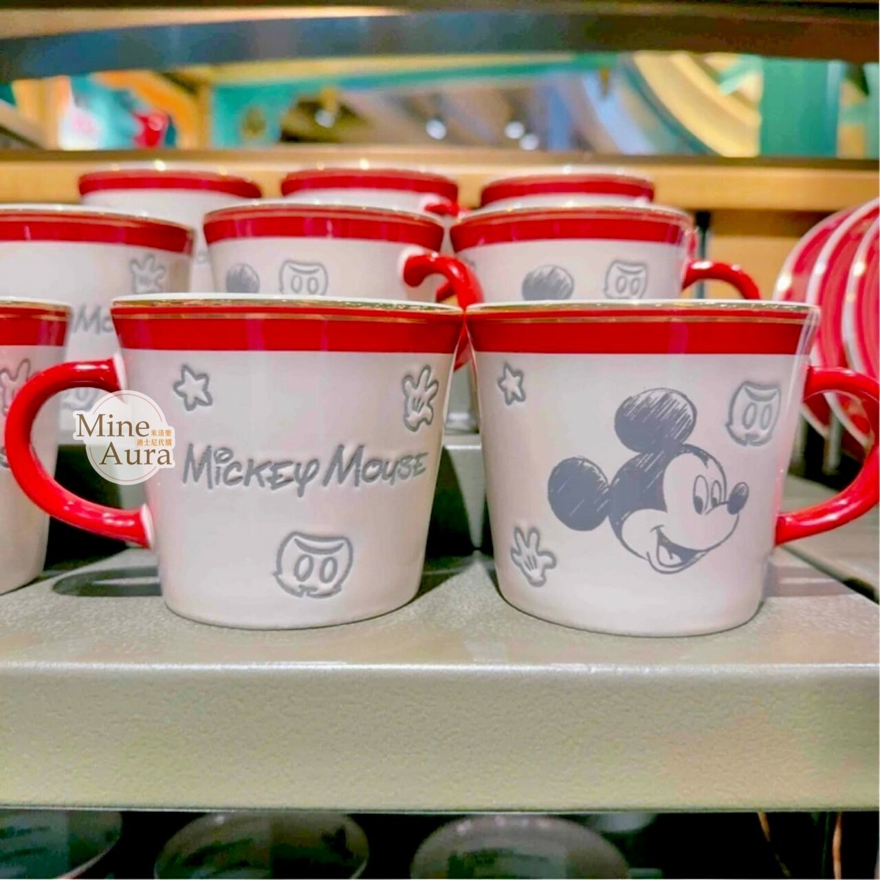 素描風 米奇 Mickey 圖案 馬克杯 水杯 -上海迪士尼樂園