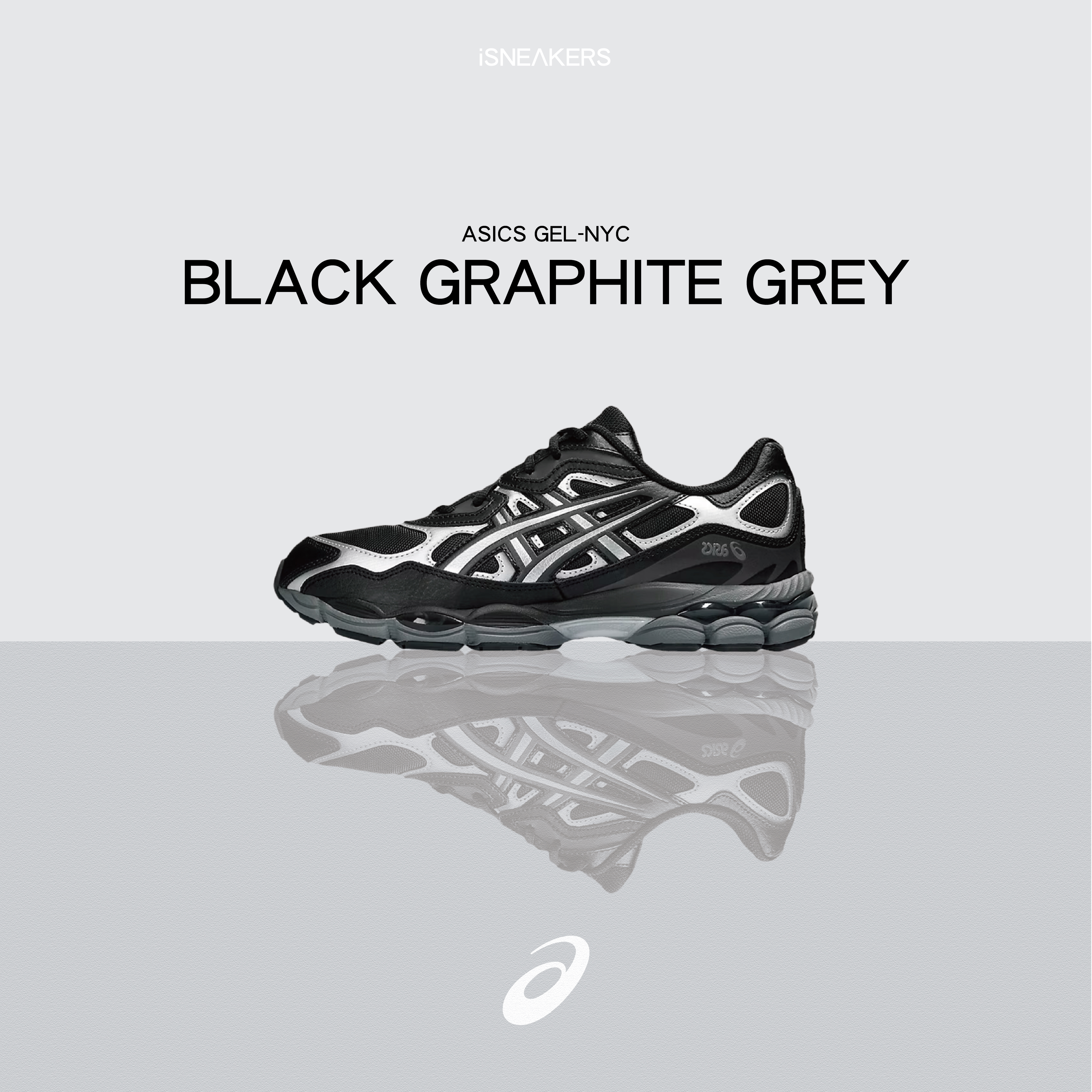 iSNEAKERS｜Asics Gel-NYC "Black Graphite Grey" 黑白 1203A280-002