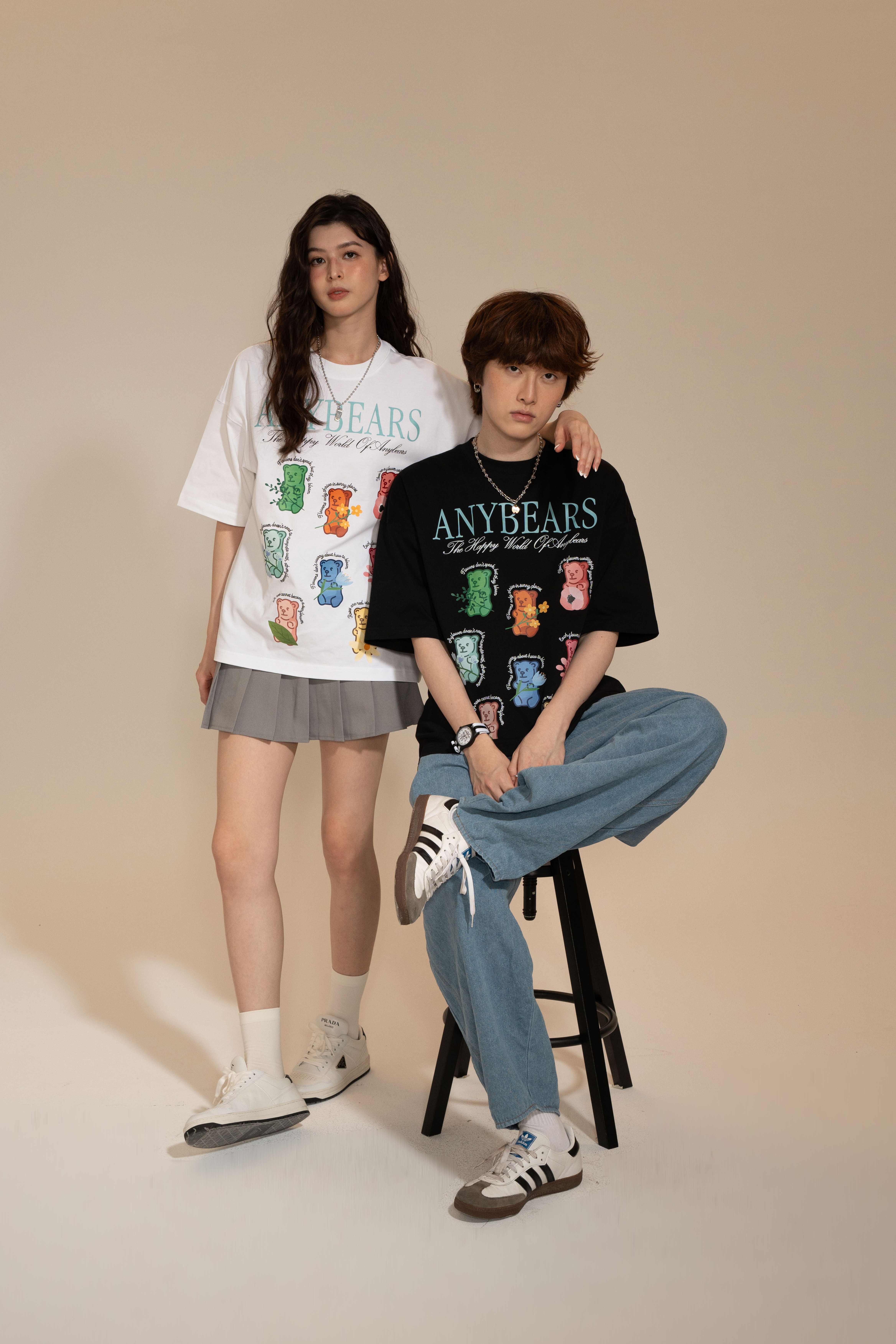 ANYBEARS®Eight Colors BEAR 八色熊短Tee