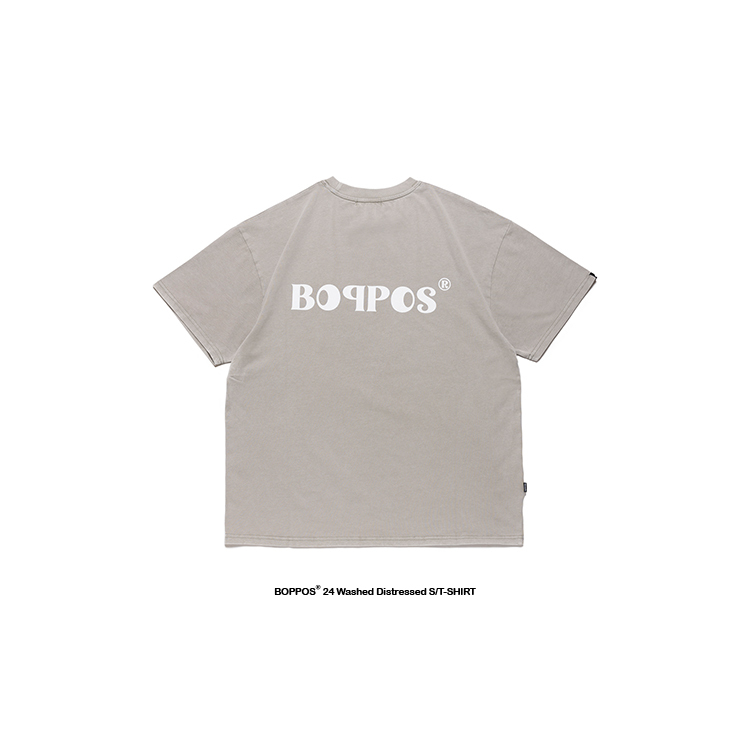 BOPPOS®️ WASHED distressed S/T-SHIRT