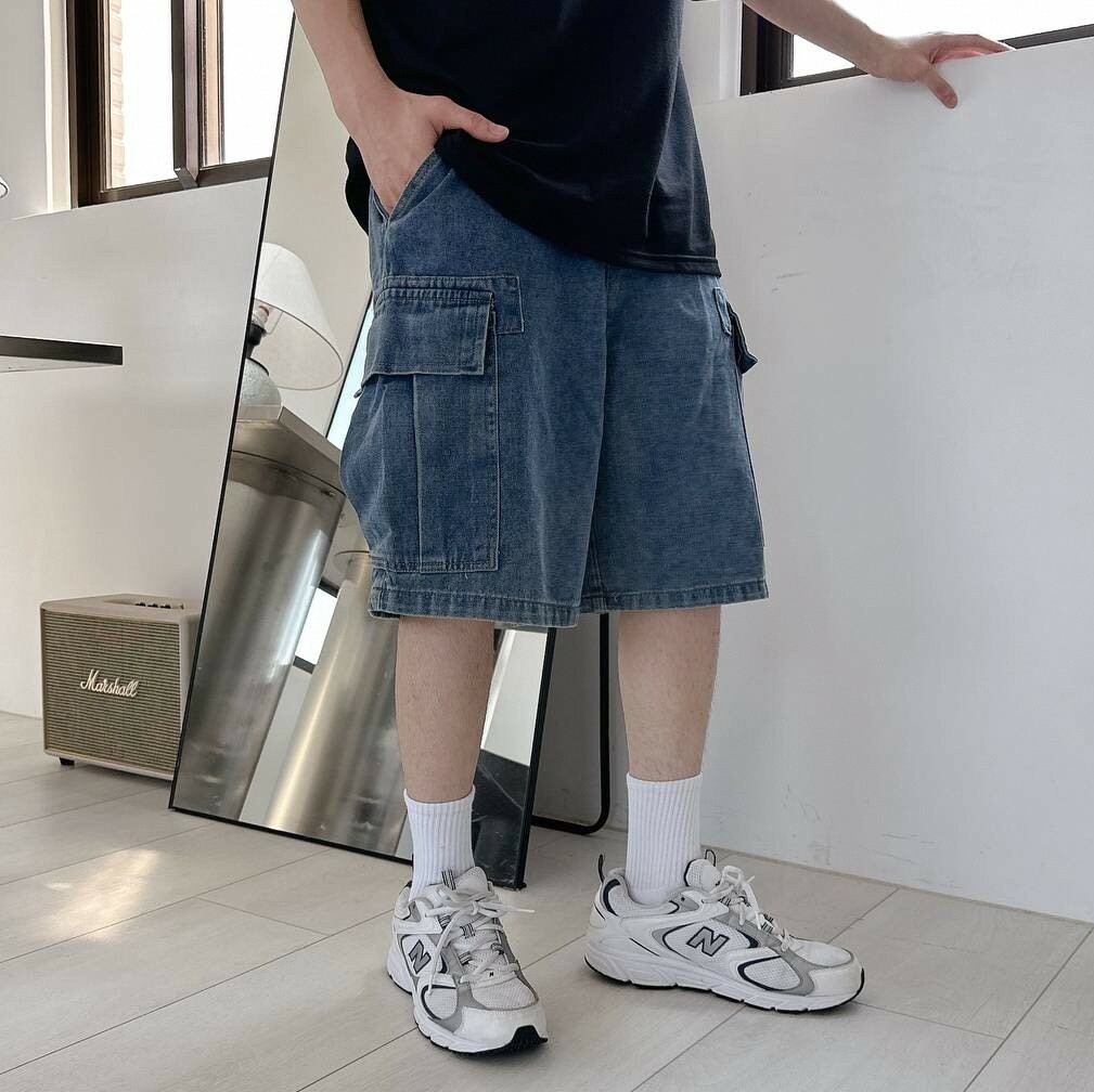 後鬆緊牛仔口袋褲 (2colors)