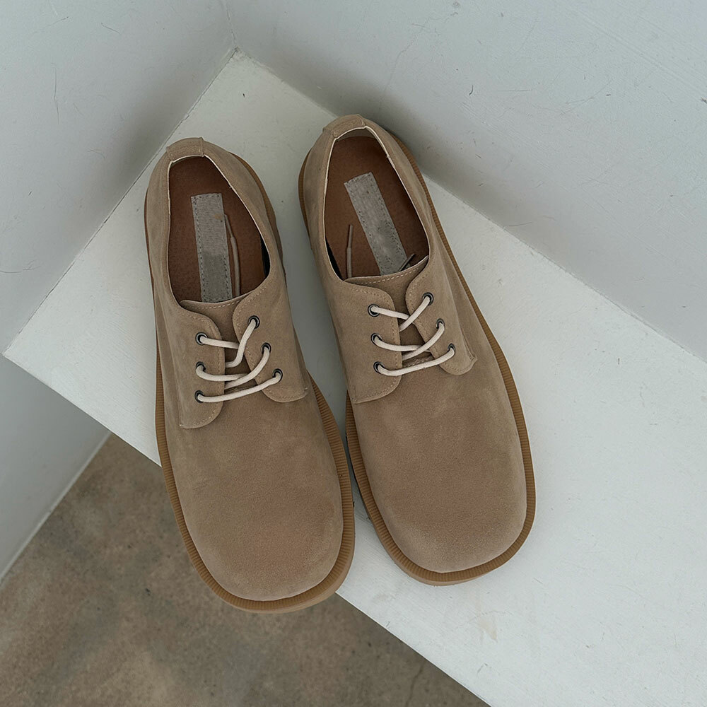 絨面低筒德比鞋