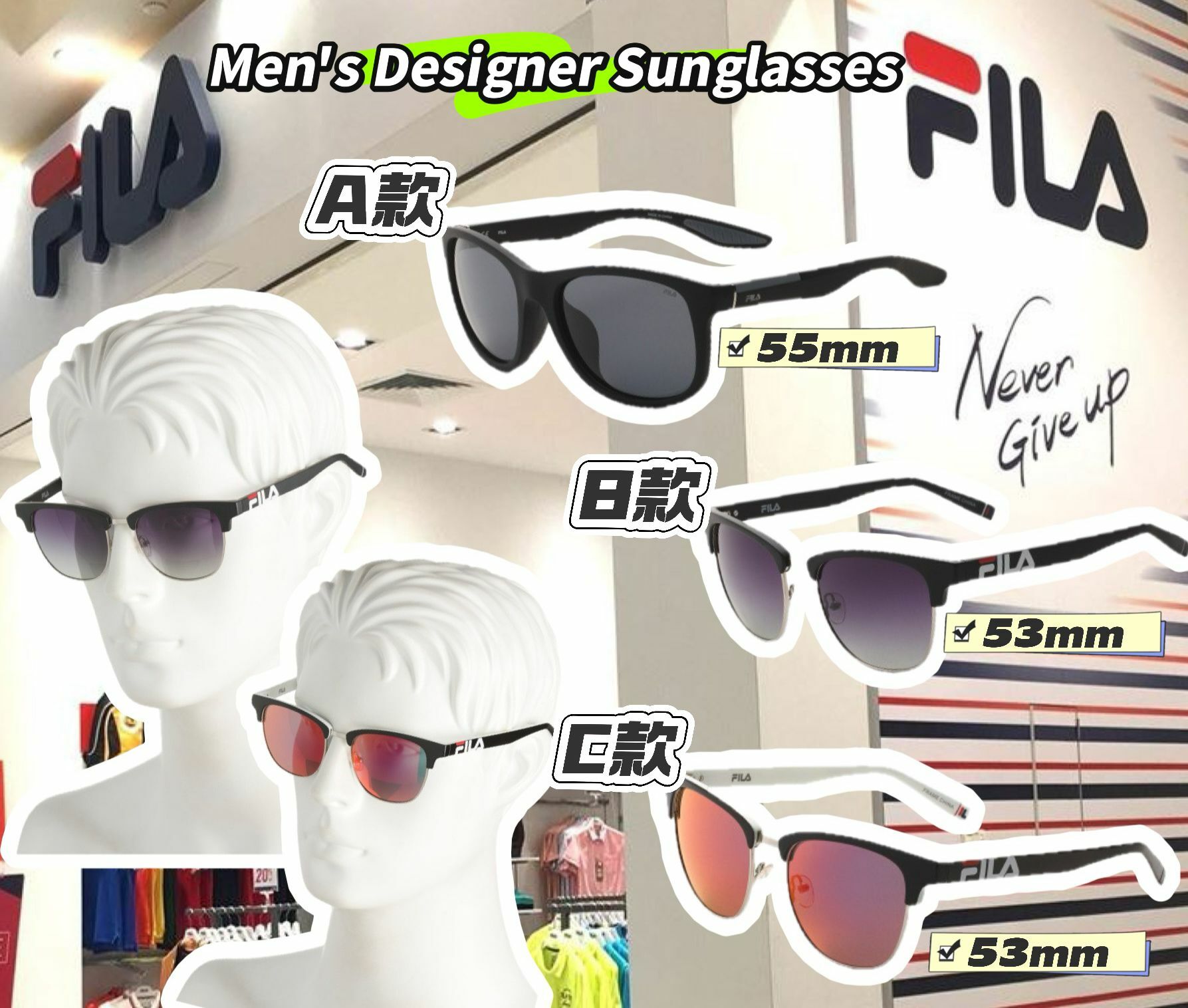 【現貨】FILA G091629 男裝太陽眼鏡