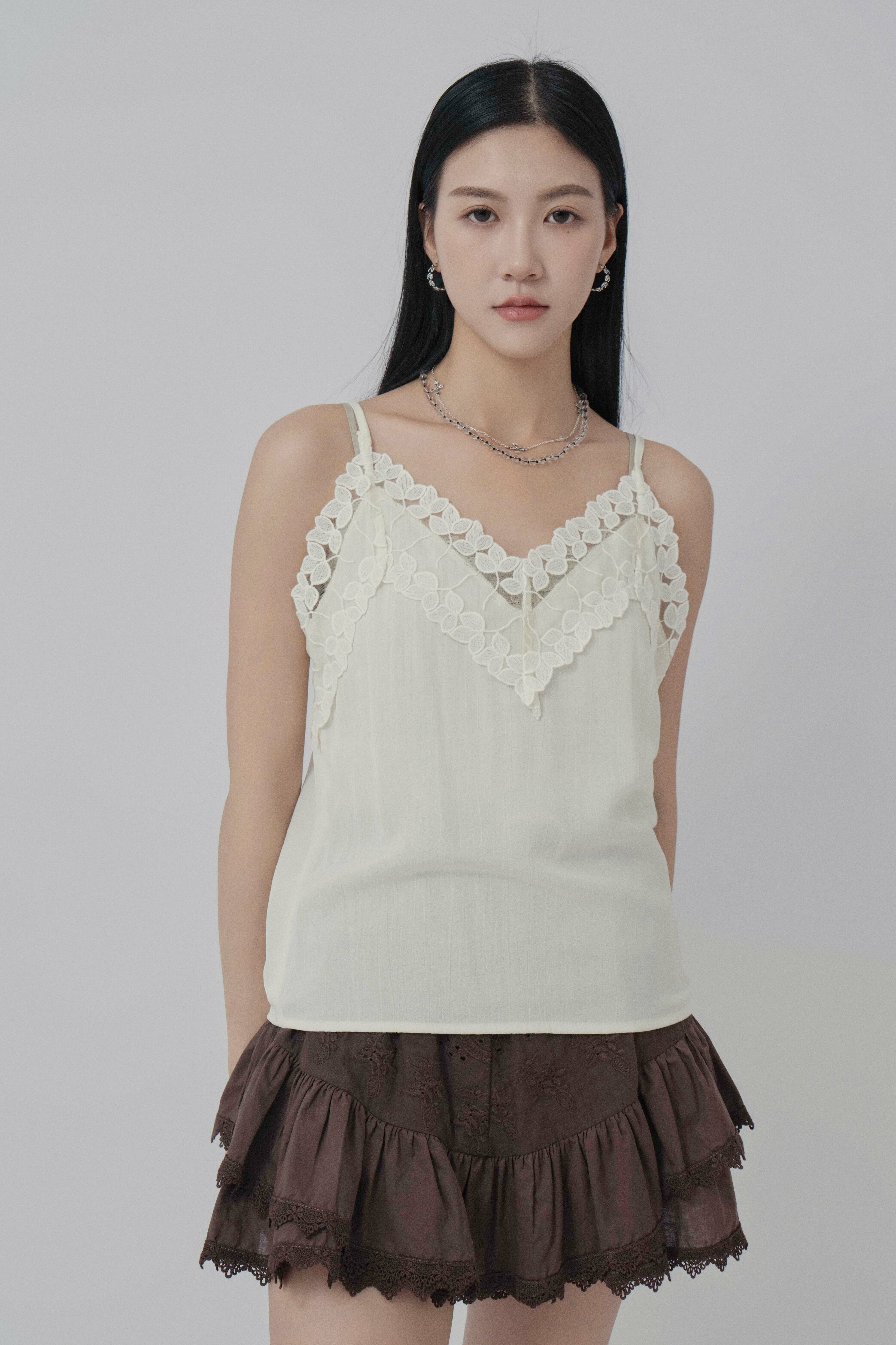 粗花邊內衣款吊帶背心（現貨款式）