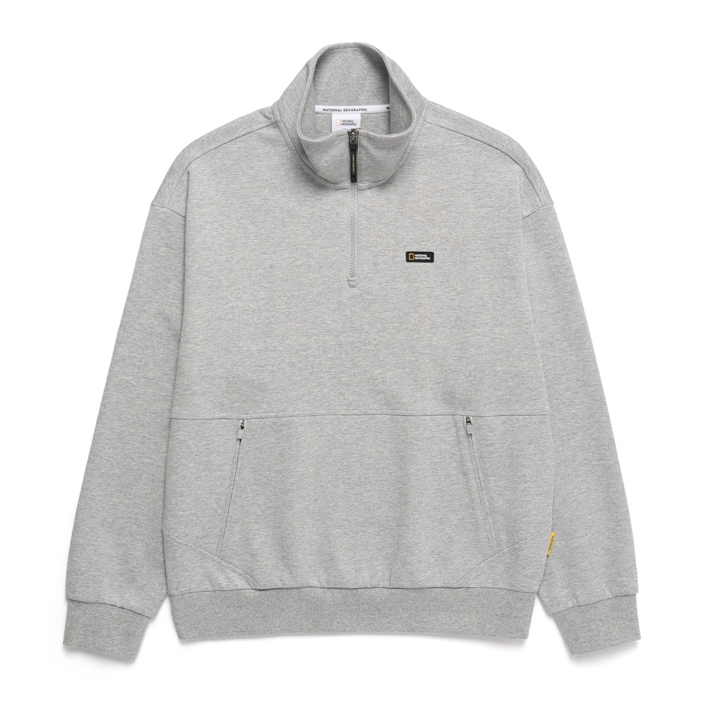 Unisex PINTAIL Half-Zip Sweatshirt - M/GREY