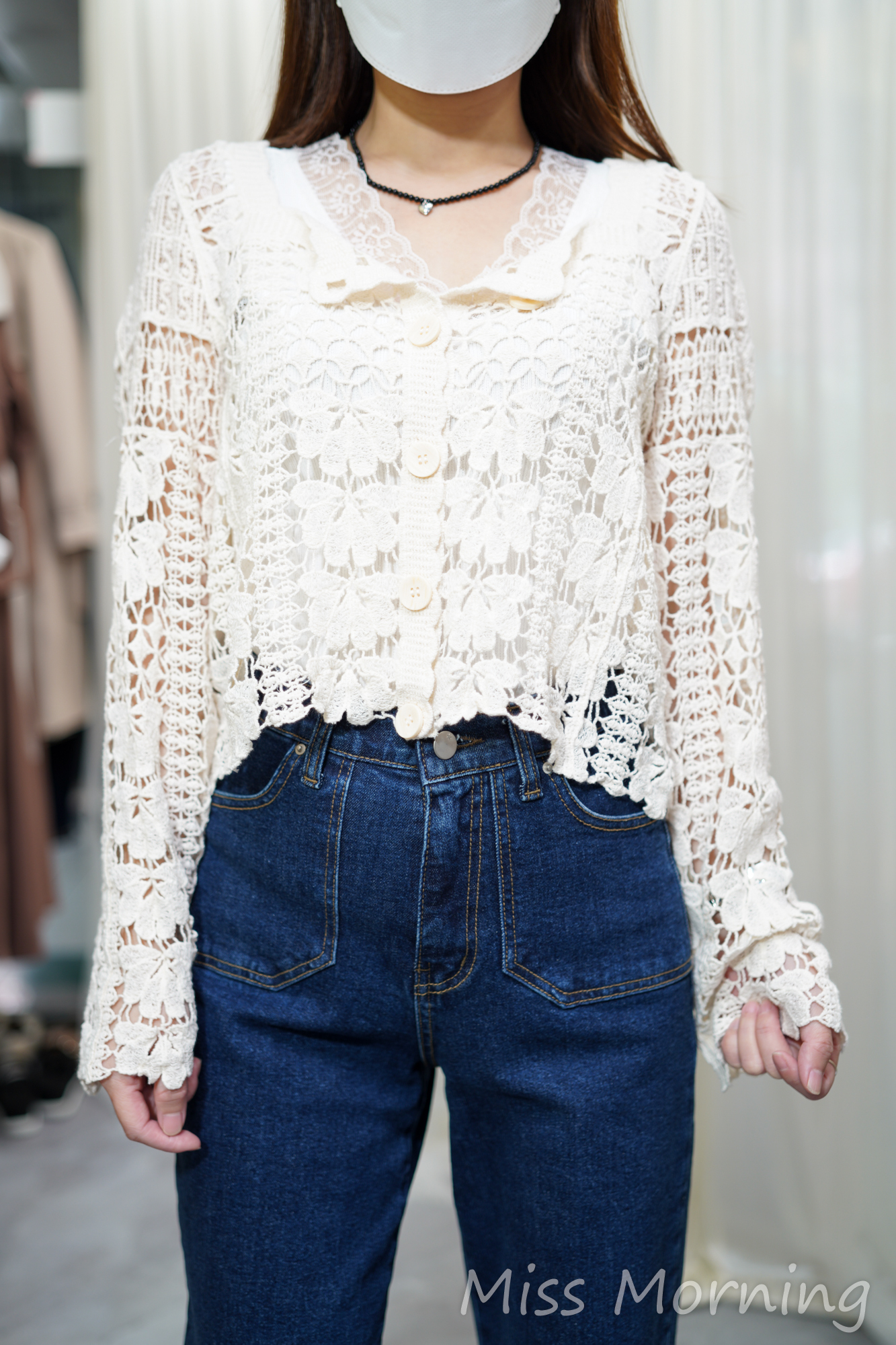 全勾花上衣/外套兩穿(14140)