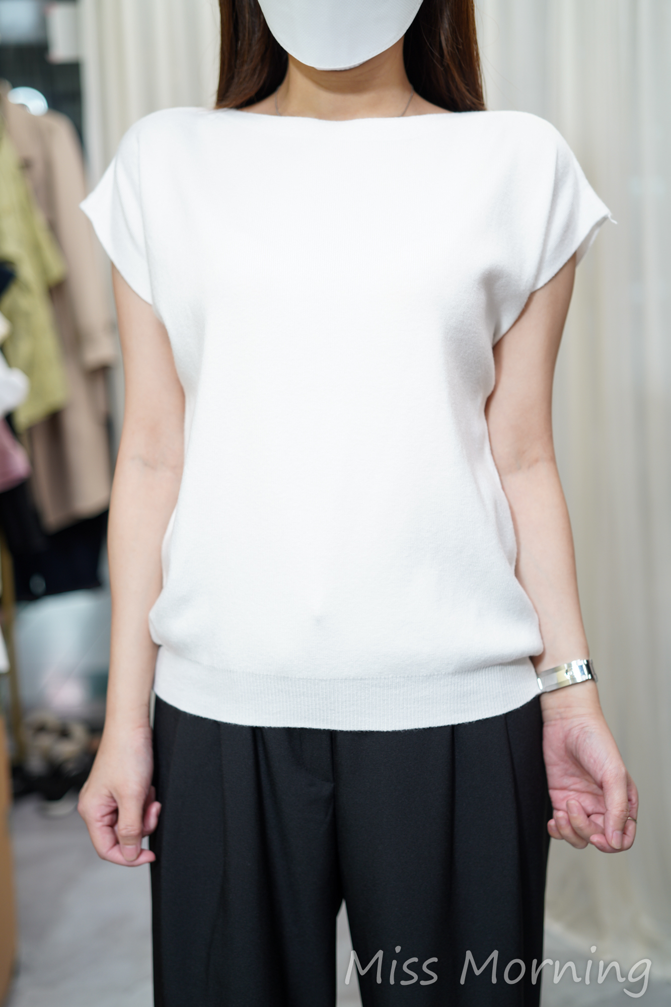 簡約針織短袖上衣(14141)