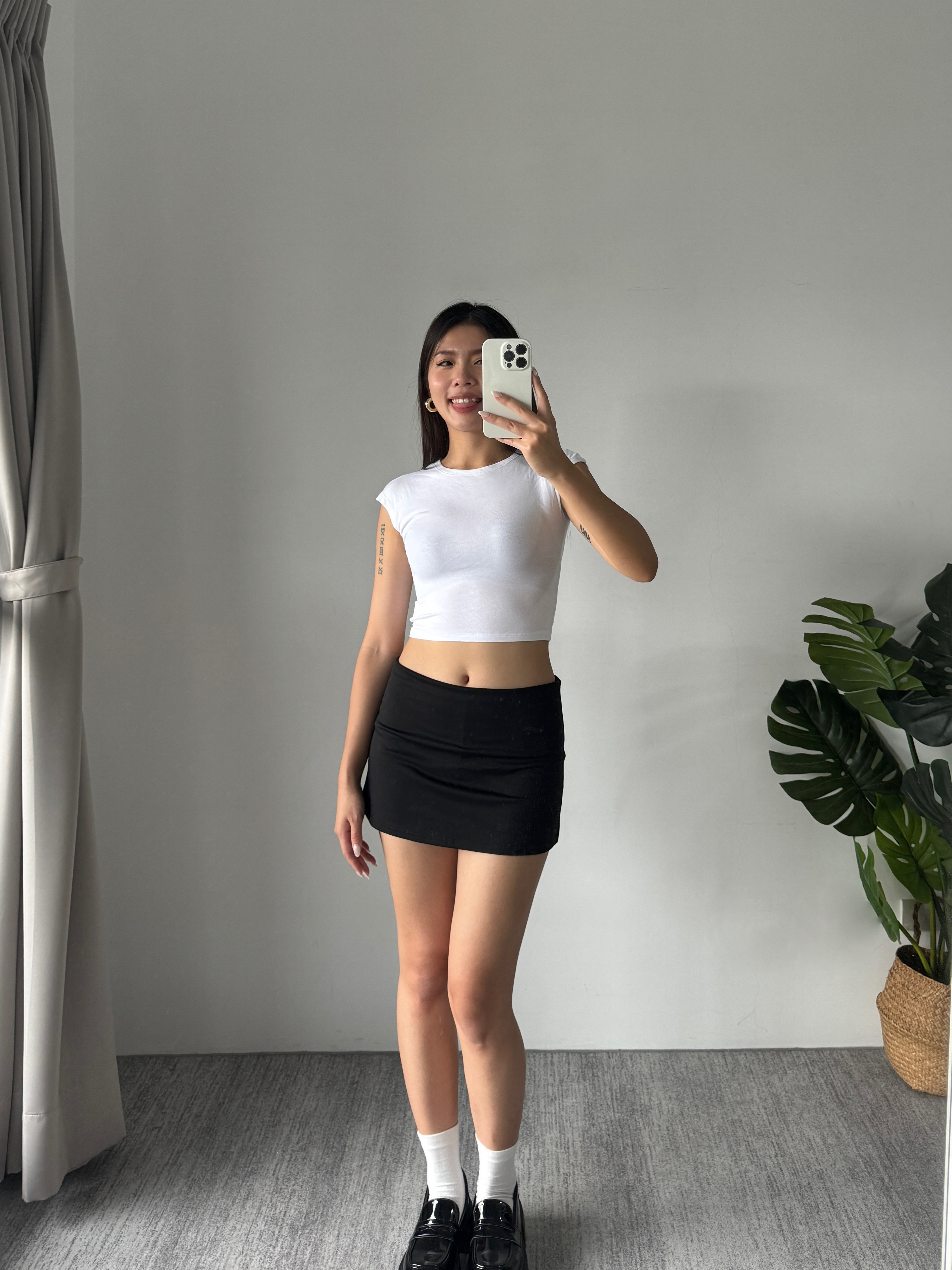 必買！歐美低腰彈力褲裙(3色)