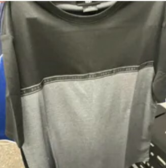 [S] DKNY COLORBLOCK LOGO TAPE CREW,BLACK, M2460272-BLK [FINAL SALE] (SD1066)