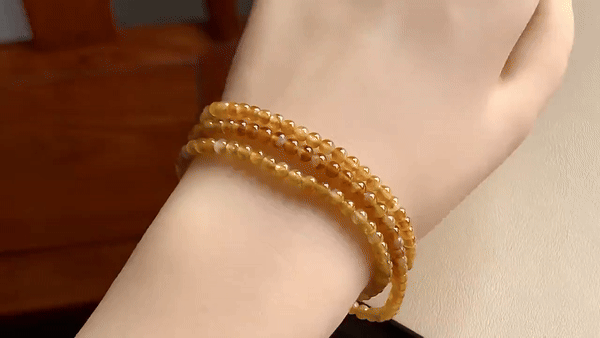 99522 翡翠高冰黃翡珠鏈 (3.5mm直徑)