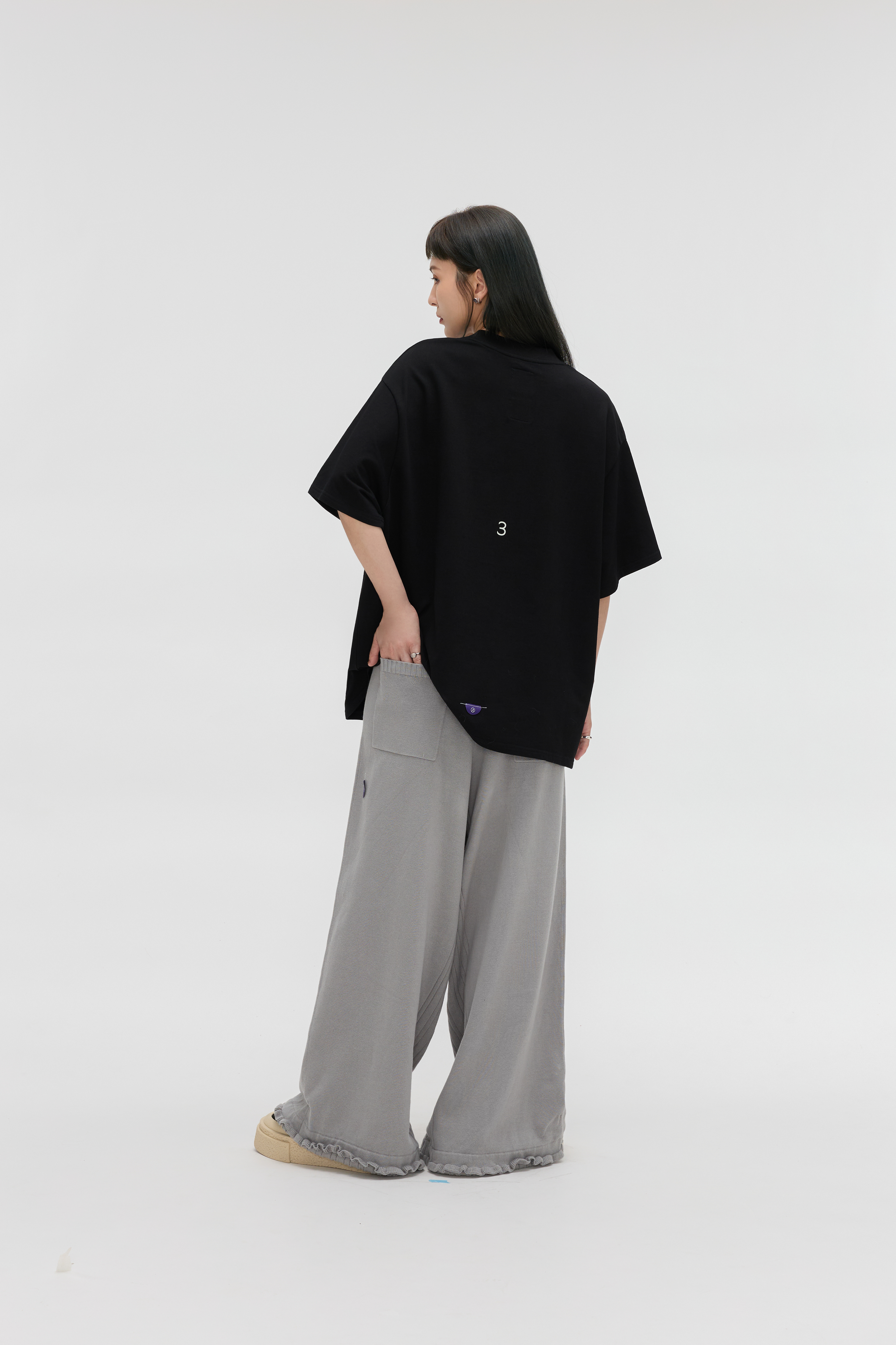 Double-Layered Waist Trousers｜Gray