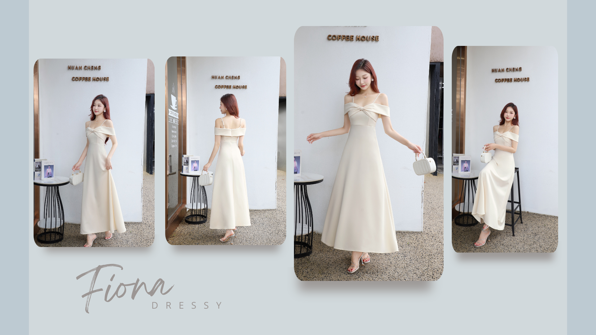 Finza Dress 圓領拼色假兩件外套短袖連身裙 - Navy 海藍色 (CB597) main image 1