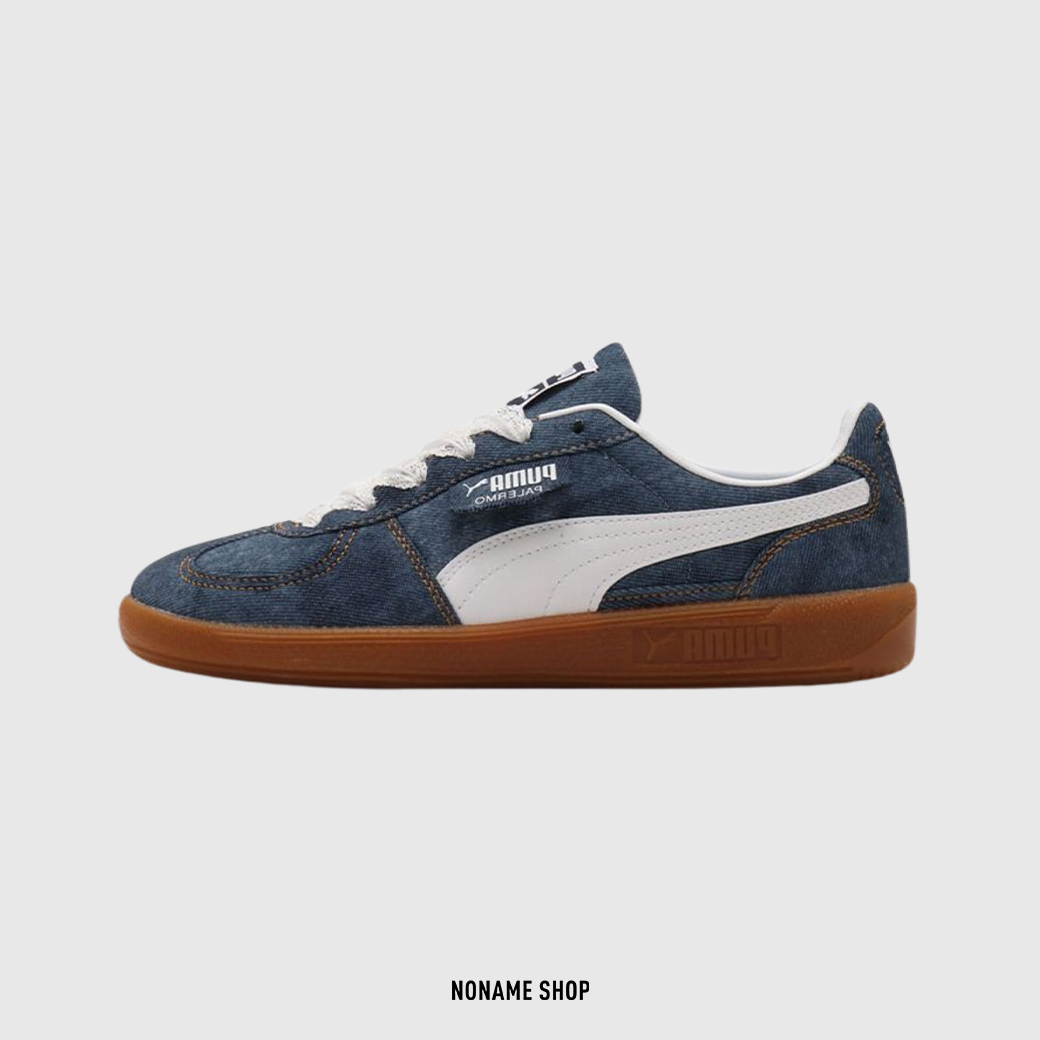 PUMA x ATMOS PINK 聯名 PALERMO DENIM 丹寧 牛仔 焦糖底 蕾絲 休閒鞋 (女款)