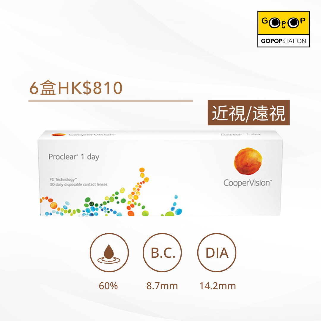 CooperVision Proclear 1 Day 近視/遠視隱形眼鏡