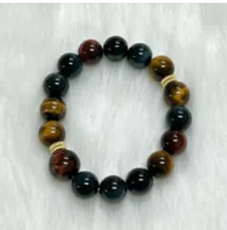 [S] GEMZ & CO ZBA PROTECTION BRACELET, BLUE TIGER’S EYE/RED TIGER’S EYE/TIGER’S EYE, Y110 (Y110)