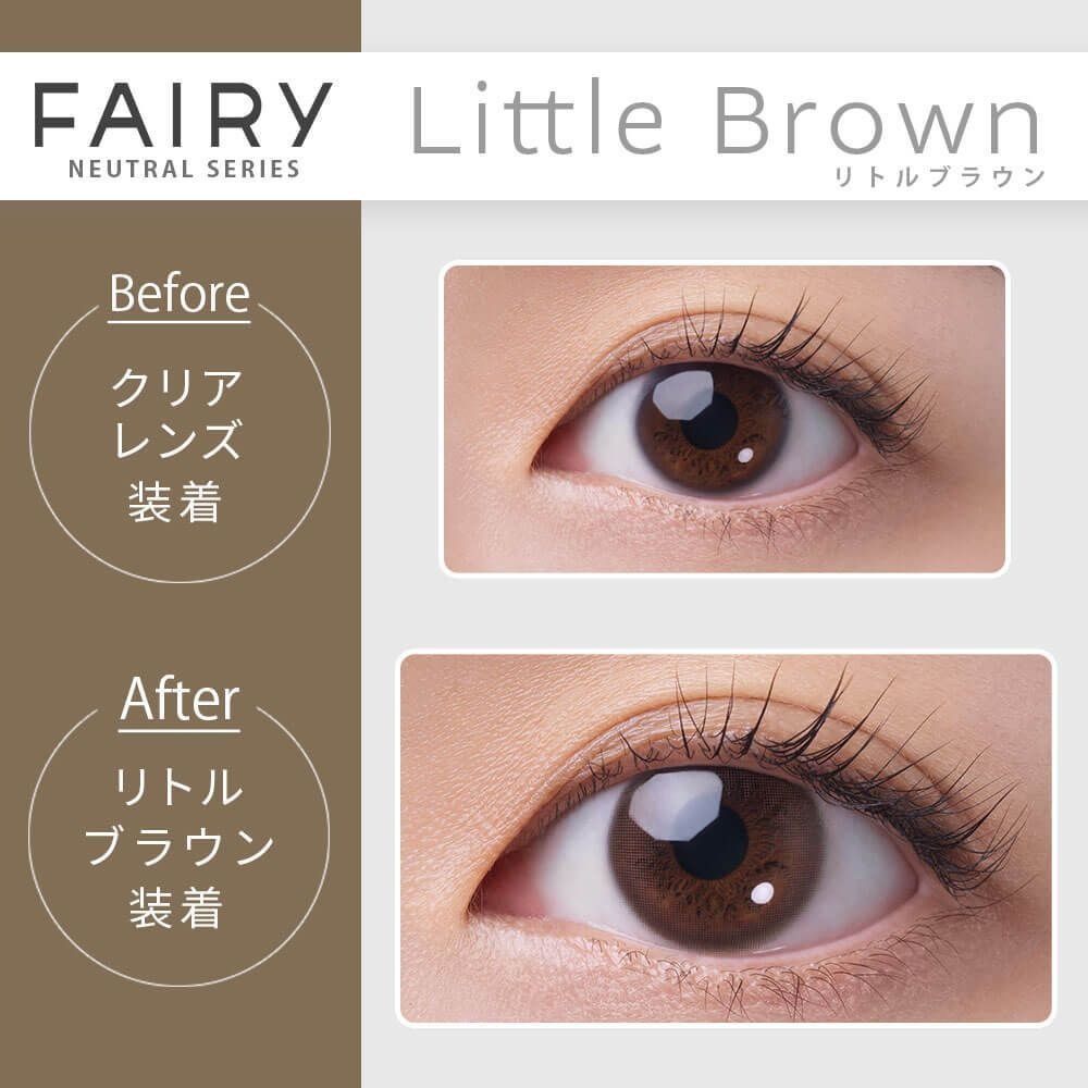 [日拋防UV] FAIRY 1Day NEUTRAL SERIES Little Brown 有色彩妝隱形眼鏡｜每盒10片
