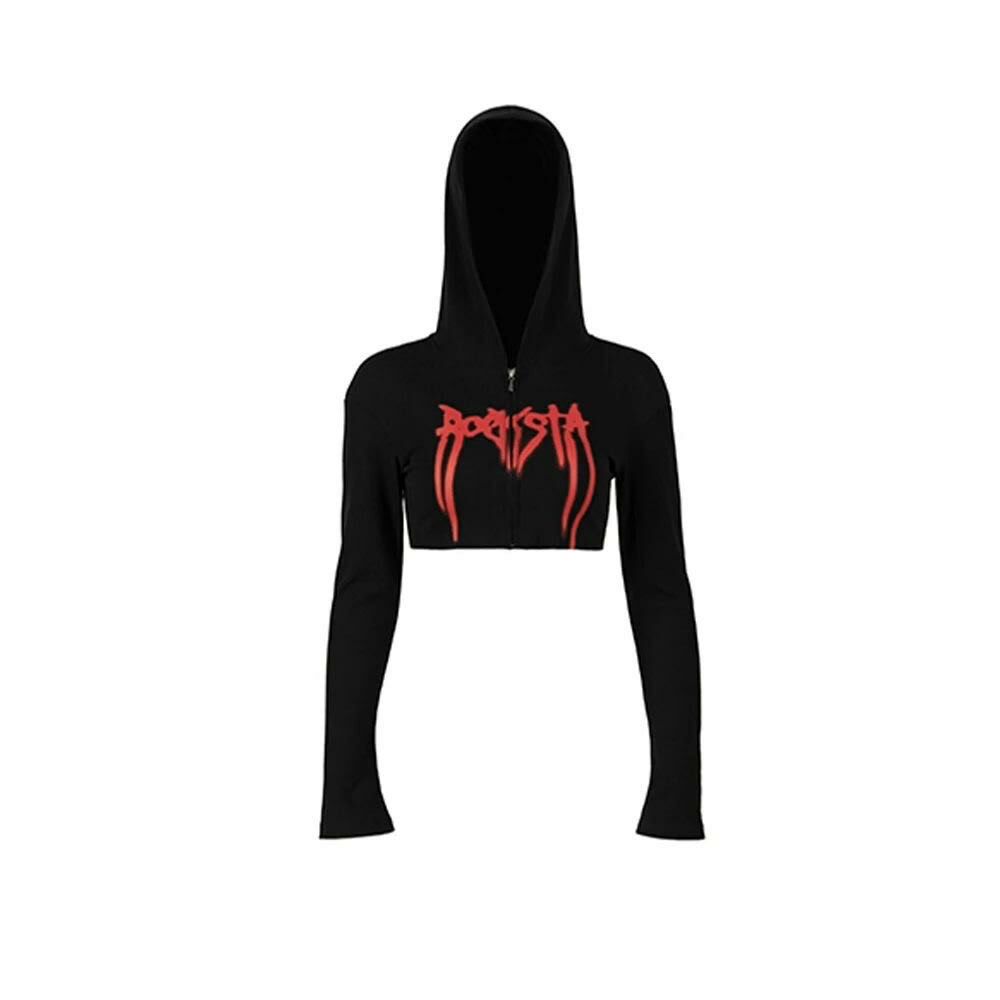 ROCKSTAGIRLS "Office Rebel" 膠印Logo印花 短版連帽外套 開衩裙 套裝