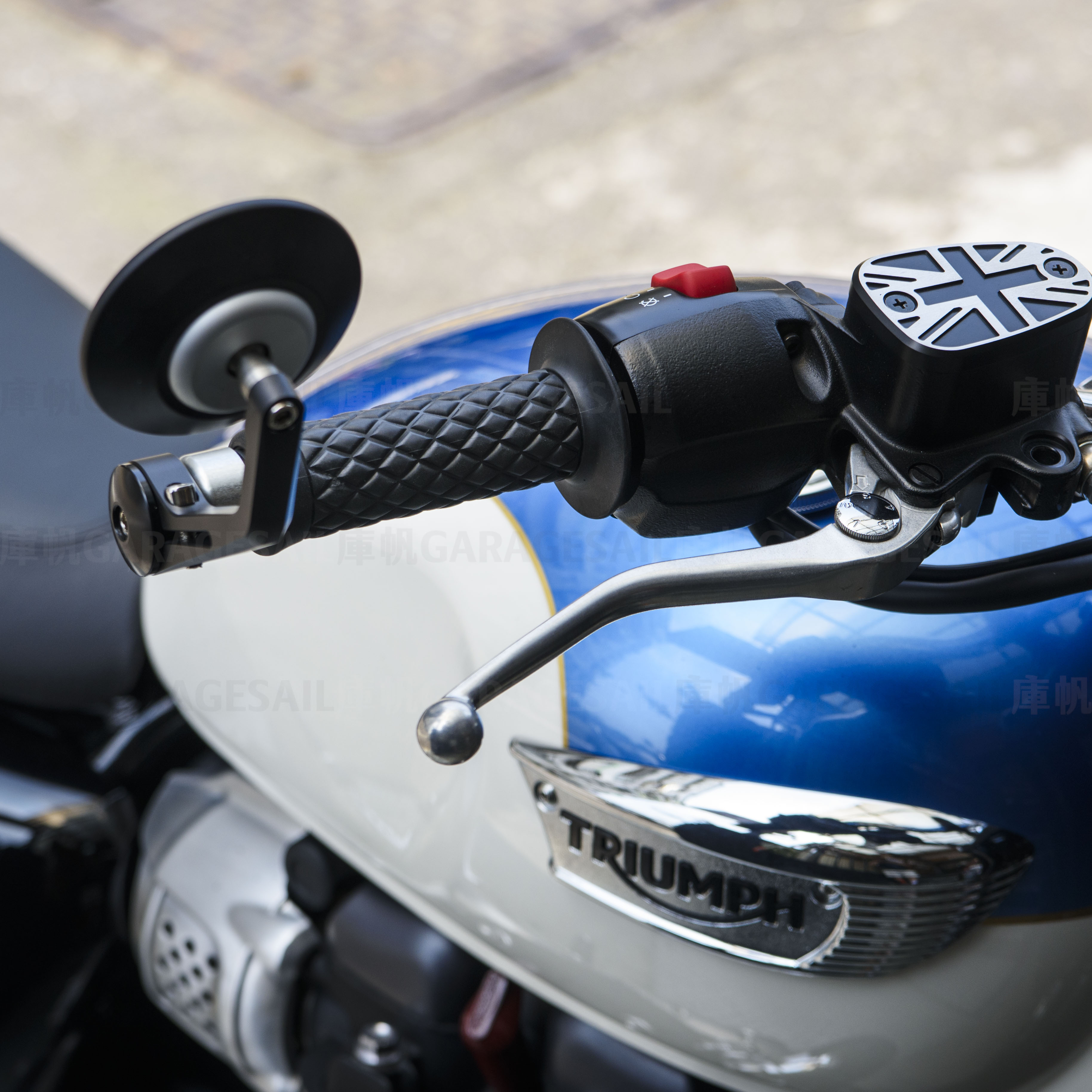 Biltwell 橡膠 握把套 菱格紋 (有邊) - 黑