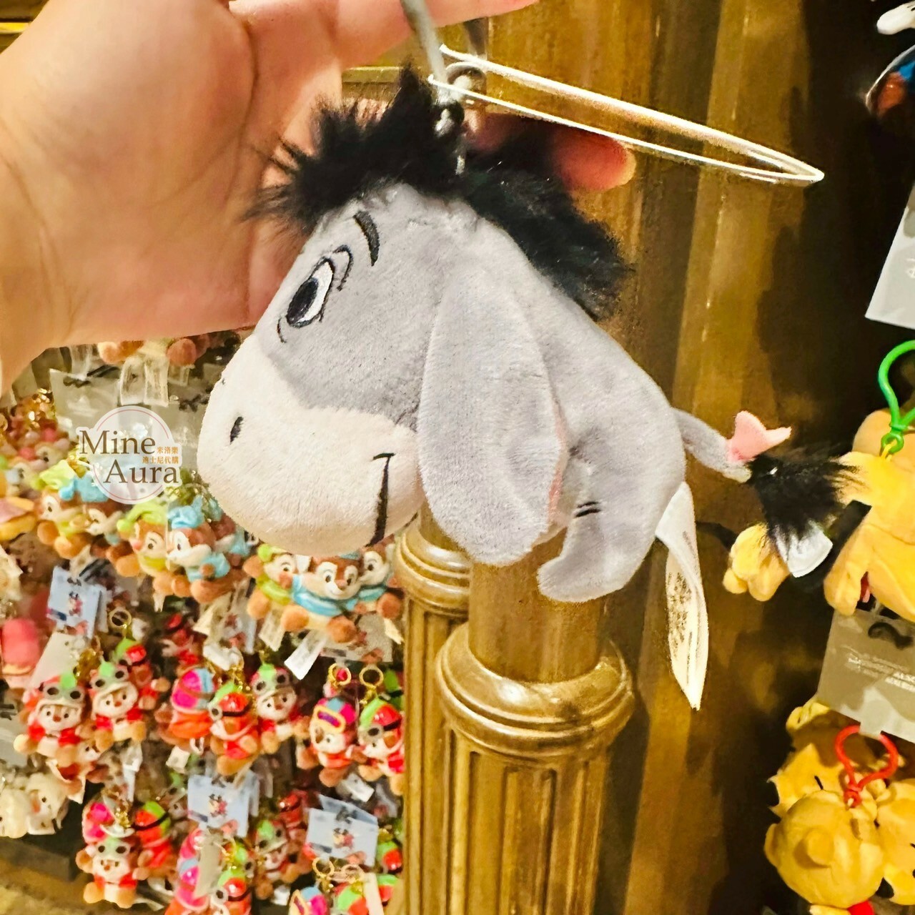 Q版 屹耳 Eeyore 絨毛造型 鑰匙圈 吊飾 小熊維尼 Winnie the Pooh -上海迪士尼樂園