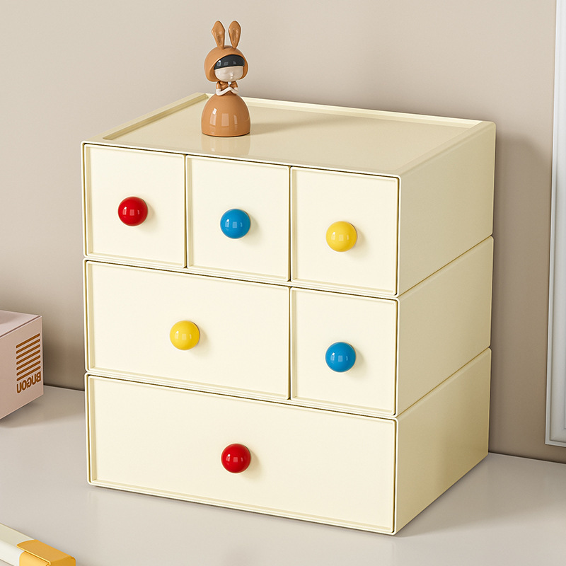 《4799》奶油風可疊加組合收納盒