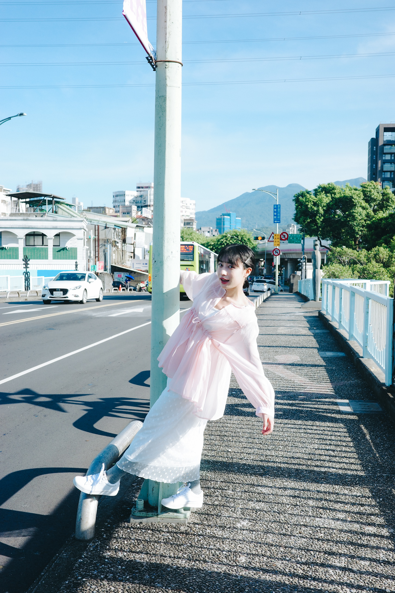 三色 /  雪紡束腰蛋糕恤衫/ Chiffon Bundle Pleats Shirt