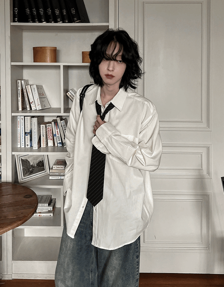 Hitz牛津寬鬆襯衫