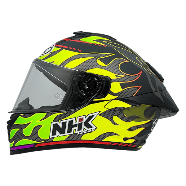 NHK K5R TM 火焰 (Timothee) 亮黑火焰 選手彩繪 全罩式 透氣