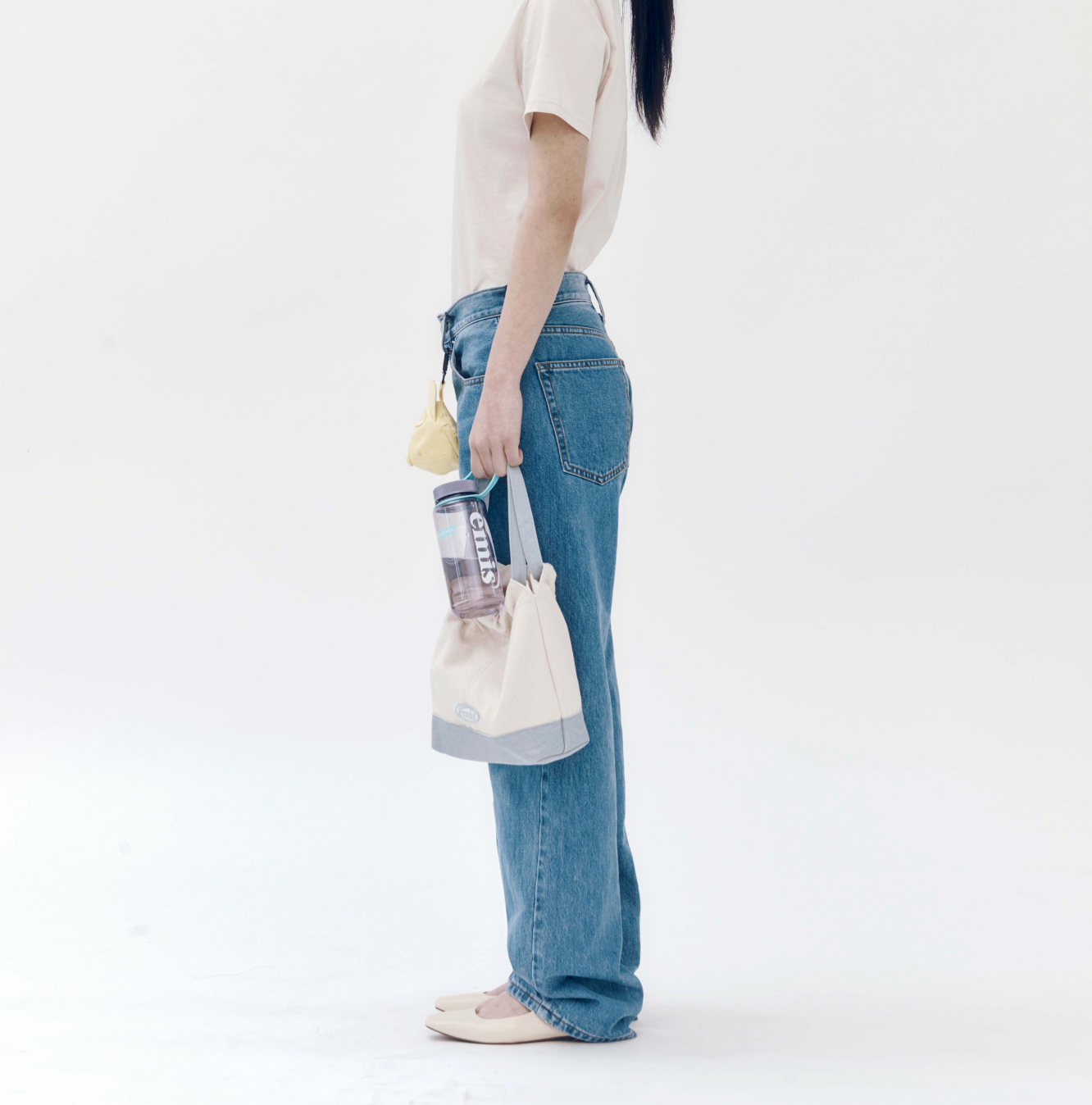韓國EMIS CANVAS TOTE BUCKET BAG