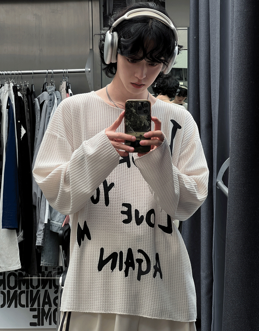 Dreamer圓點華夫格針織T