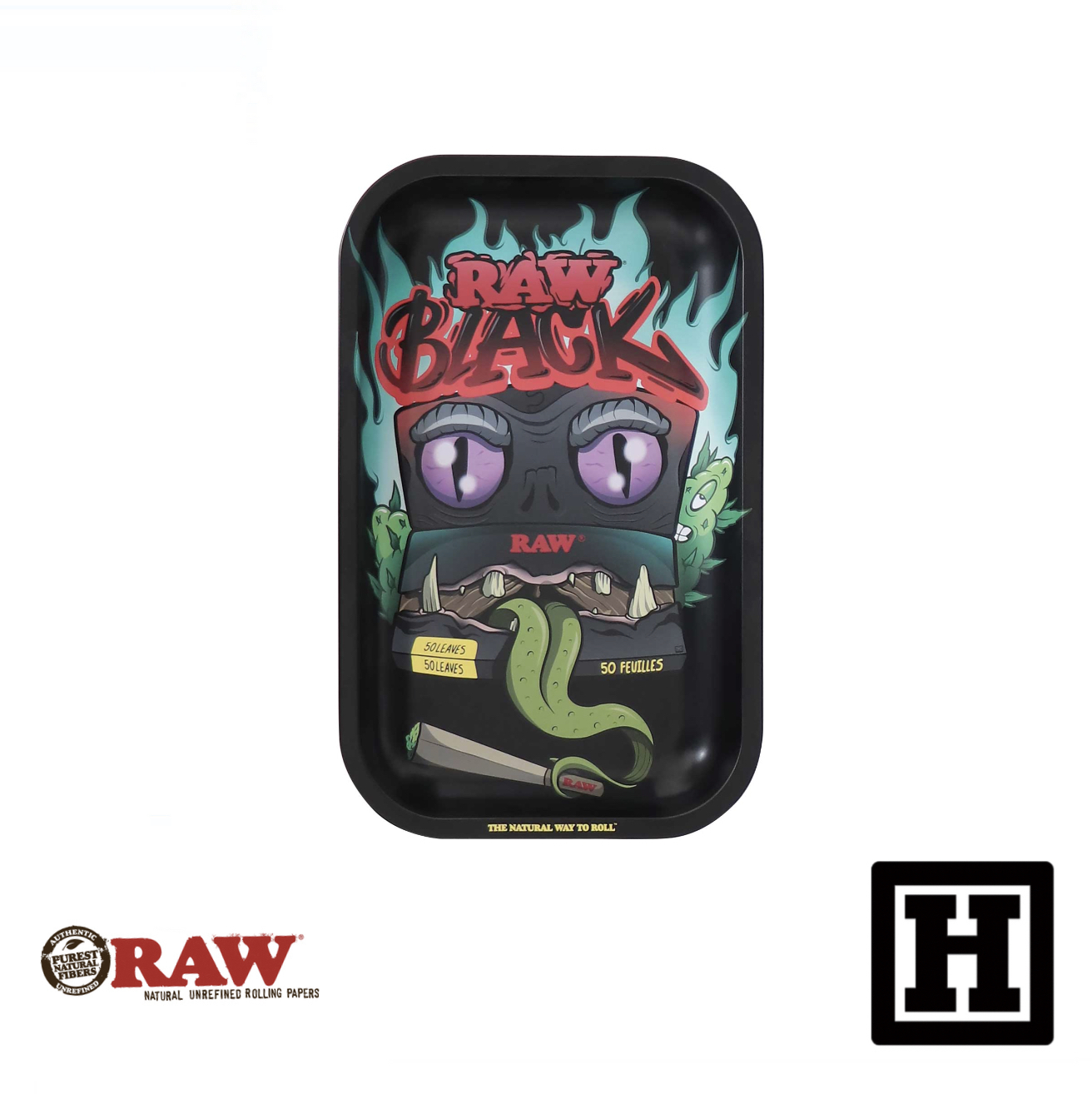 RAW Tray Black Monster 金屬捲菸盤 (S)