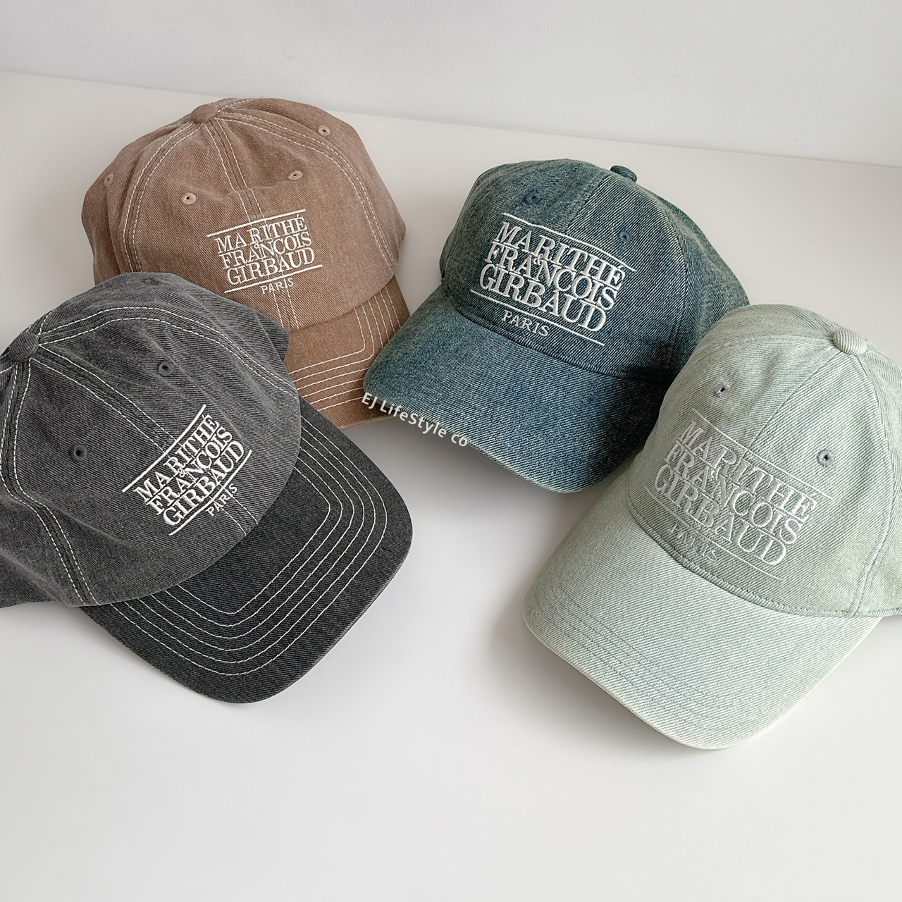 🇰🇷 MARITHÉ FRANCOIS GIRBAUD MFG 水洗牛仔 丹寧 黑 咖 老帽 棒球帽 / 現貨