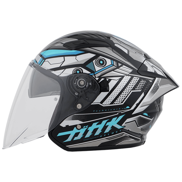 NHK S1GP PRO 科核 (Technicore) 亮面黑藍 彩繪 3/4罩式 透氣 內墨片