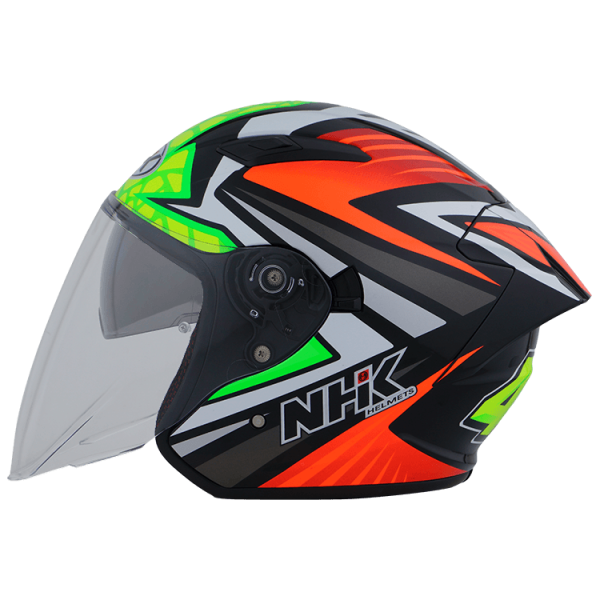 NHK S1GP PRO IO48#2 (Ivan Ortola) 亮面黑橘 選手彩繪 3/4罩式 透氣 內墨片